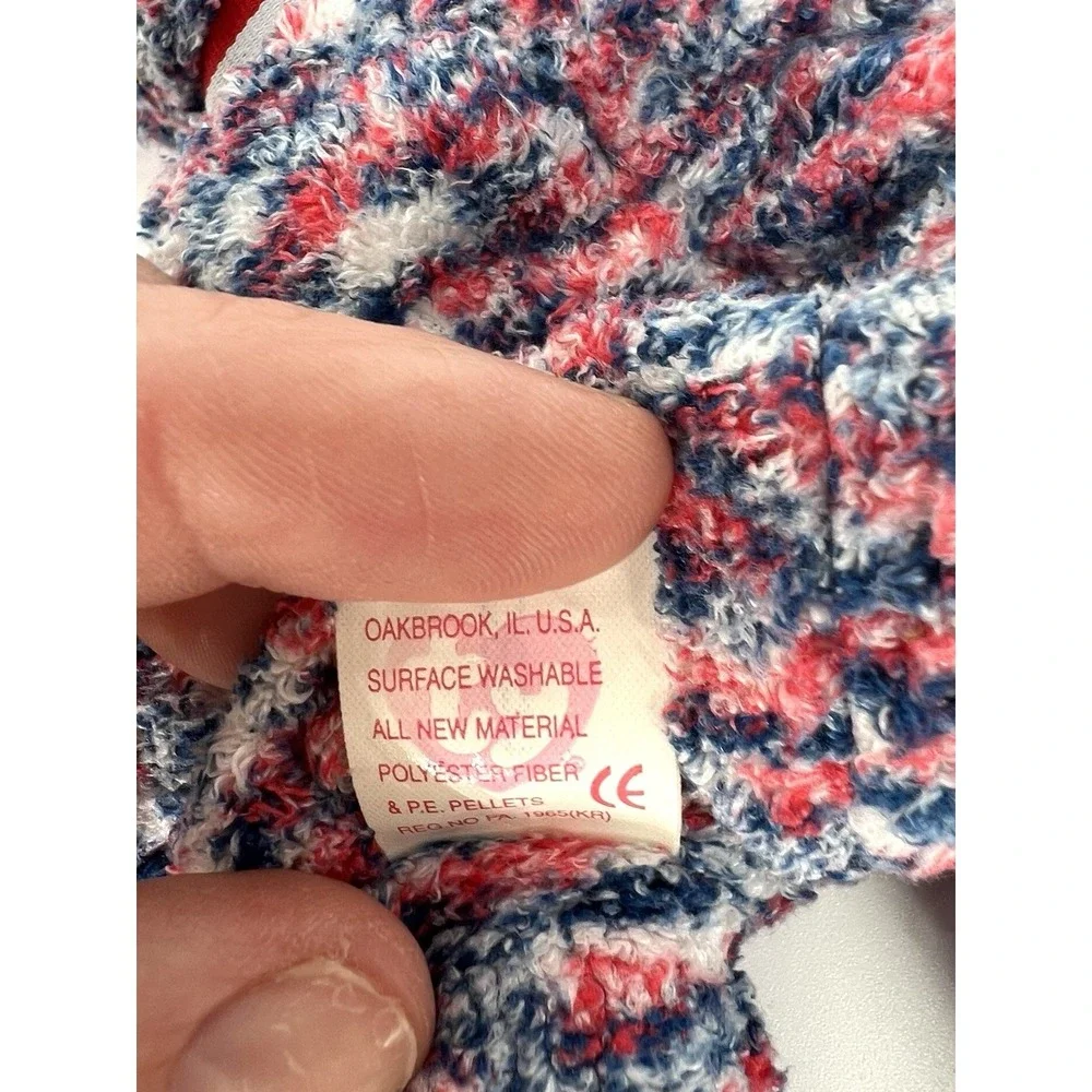Vintage TY Beanie Baby USA Bear July 4, 2000 Tag Error Retired T1086 RARE